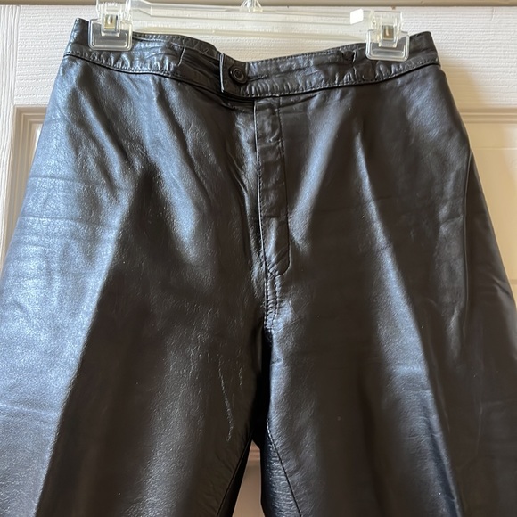 Vintage 100% Genuine Leather Pants, Black, Size 9/10. - Picture 3 of 7